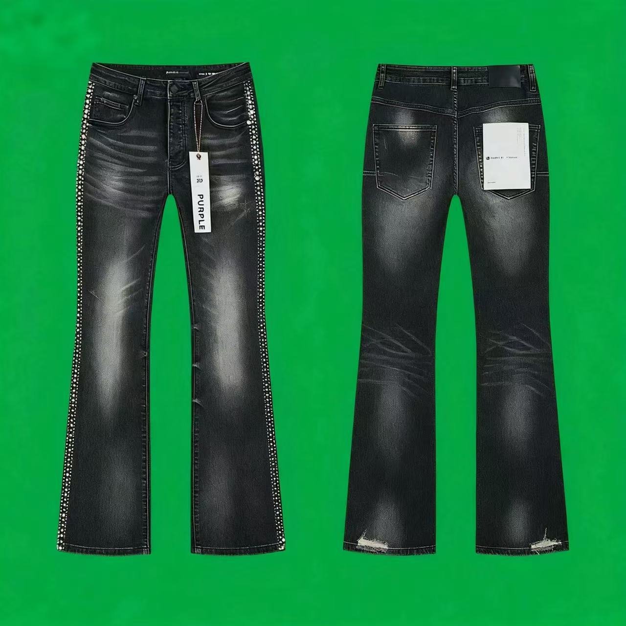 Purple flared jeansloose jeans
