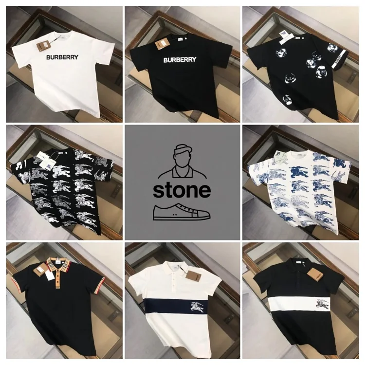 Burberry Logo Print T-Shirt Men's Casual Fash