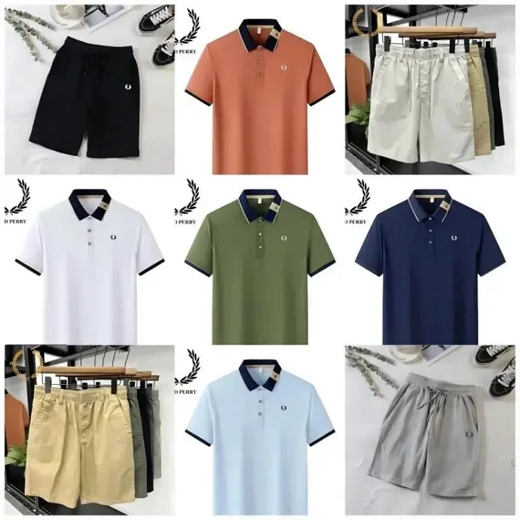 Fred Perry Men's Polo Shirt and Shorts Set - 